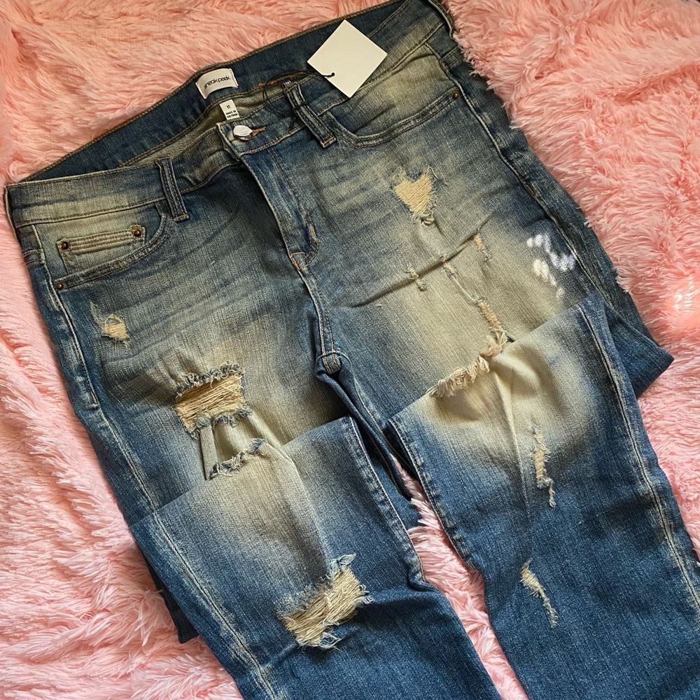 Sneakpeak Brand Blue Washed Distressed Jeans